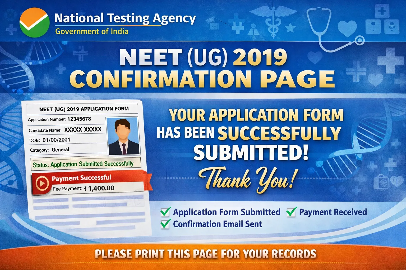 neet confirmation page 2019